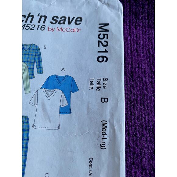 McCalls sewing pattern 5216 Kids nightshirt pajamas top pants - Picture 2 of 5